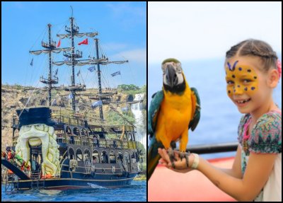 Belek Piratenschiff mit Düden Wasserfall